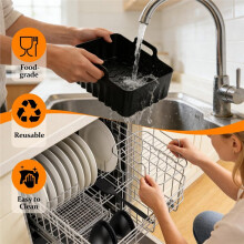Accessoires voor Airfryers, Geschikt voor Dubbele Airfryers van 7,6 Tot 9,5 Liter, Inclusief Siliconen Inzetstukken voor de Airfryer, Grillrooster,