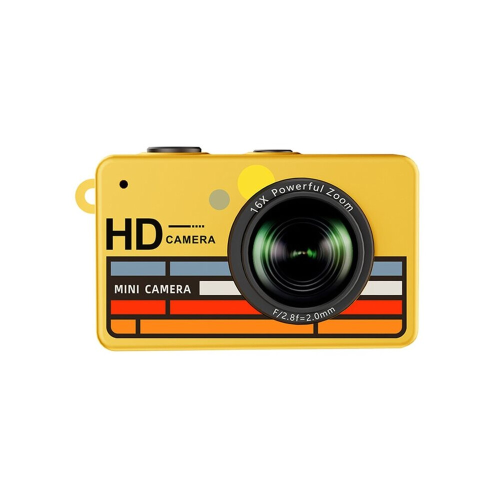 Thumb Camera 1080P Digital Camera 16X Digital Zoom Vintage-Style Vlog Video Recorder Webcam Kids' Camera Yellow 4713105177862