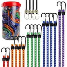 20 Pack Premium Bungee Cords with Hooks, Heavy Duty Outdoor Bungee Cords Assorted for Camping Tent Tarp Cargo Securing
