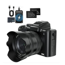 8K Digitale Camera met 64GB Geheugenkaart, 88MP Autofocus, Fotografiecamera met Wifi en Touchscreen, 16x Zoom, Vlogcamera