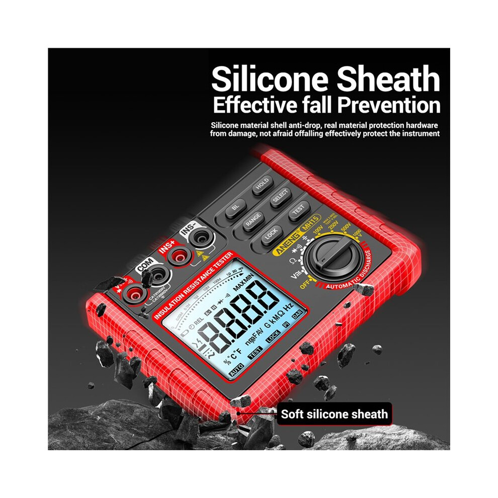 Aneng Insulation Resistance Tester 6000 Counts Range /Ac Voltage Diode Tester With Lcd Display 4713750120886