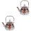 2Pcs Retro Enamel Tea Kettles Practical Water Boiling Pots Multicolor 2