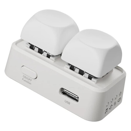 High-Profile  Page Turner   Remote Control Keypad Dual Button Page Turner for Phone Tablet White 1