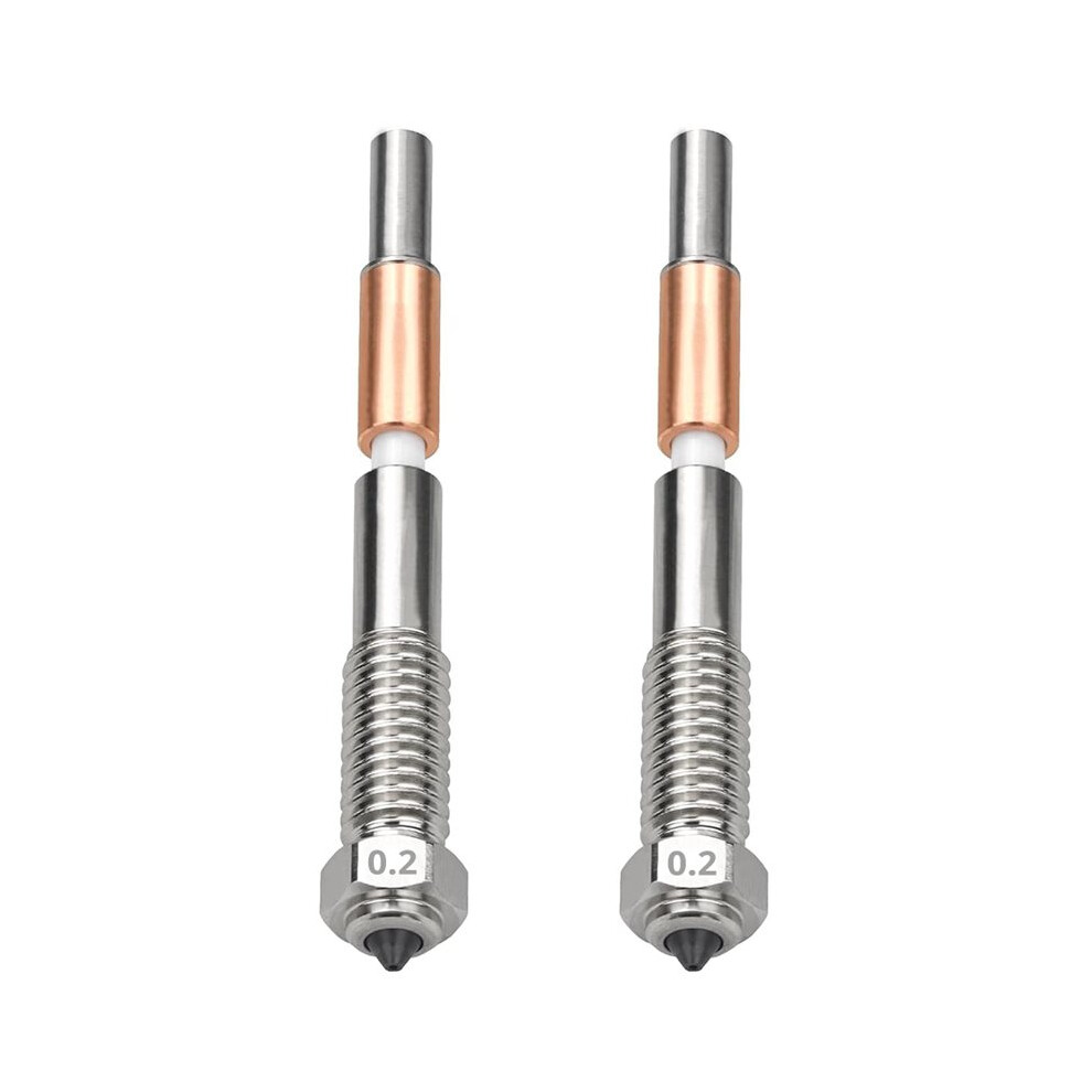 For Qidi Plus4 Bimetal Nozzle Quick Removal Ceramic Insulation Integration 0.2Mm Nozzles Hightemperature Resistance 6032079691944