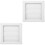 2Pcs Durable White Dryer Vent Cover Louvered Air Vent Shield 2