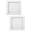 2Pcs Durable White Dryer Vent Cover Louvered Air Vent Shield 6