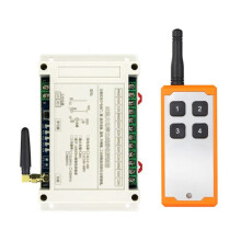 DC12-48V 4CH Afstandsbedieningsschakelaar 30A Garagedeurschakelaar Relais Bedieningseenheid met Zender 315MHz