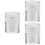 3Pièces Pots Cosmétiques Compacts Ps Blancs Couvercle Pour Voyage 5
