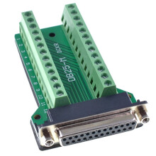 DB25 Vrouwelijke 25-Pins Stekker Breakout PCB-Aansluitingen voor DIYprojecten DB25 Vrouwelijke Stekker