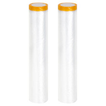 Pre-Taped Masking Film, Painters Plastic Sheeting Drop Cloth for Automotive Painting Covering, House Decoration