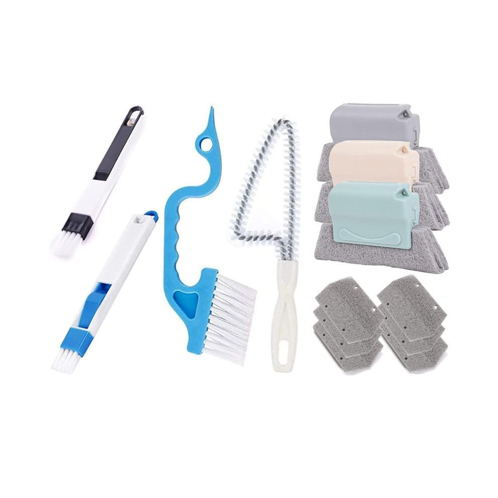 Window Track Cleaner Tool Set, 13 Pcs Magic Window Sill Cleaning Tools Kit For Door Tracks 4713319827300