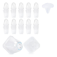 12-Pack Clear Plastic Self-Watering Propagation Pots with Humidity Dome for Seedlings, Herbs, Vegetables
