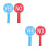4Pièces Paddles Interaction Classe Mousse Couleurs Vives Non 4