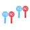 4Pièces Paddles Interaction Classe Mousse Couleurs Vives Non 5