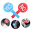 4Pièces Paddles Interaction Classe Mousse Couleurs Vives Non 8