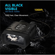 NV016 Prismáticos Infrarrojos WIFI de 300 M con Visión Nocturna 5K UHD 52MP, Telescopio Binocular con Zoom Digital 10X para Caza y Camping