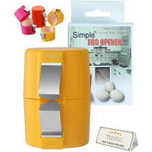 (Yellow, -) Unealtă spărgător coajă ou – curățător ou fiert tare, inox, ușor de folosit accesoriu bucătărie