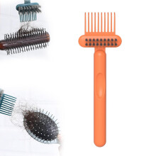 (Orange, -) Brosse Nettoyage Cheveux 2 en 1 – Nettoyeur Peigne avec Pic & Poils pour Maison & Salon