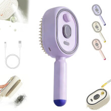 (Blue-Enhanced, -) Cepillo pelo vapor eléctrico recargable luz roja cojín aire anti-frizz