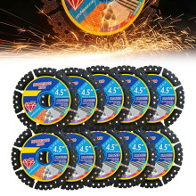 (10 Pack Black, -) 4.5" timantti monikäyttö sahanterät – korkea kestävyys kulmahiomakoneen laikat