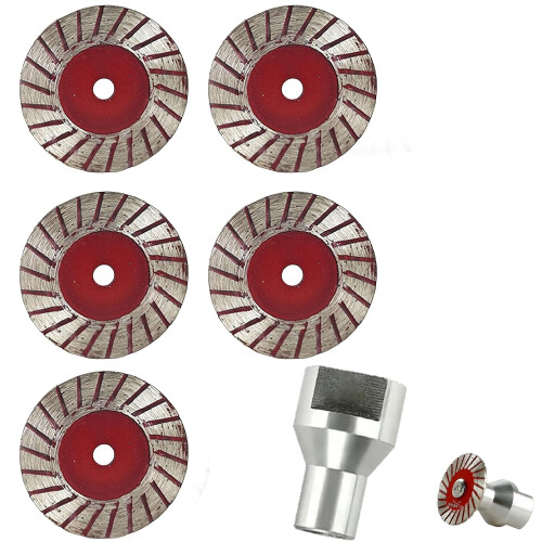 (Red-5pcs, -) 4cm Vacuum Brazed Diamond Grinding Disc, Mini, Removable