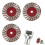 (Red-3pcs, -) 4cm Vacuum Brazed Diamond Grinding Disc, Mini, Removable 1