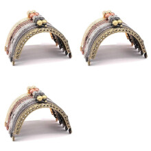 15-Piece Metal Wallet Frame Kiss Clasp Lock DIY Coin Bag Hand Sewing Craftsmanship,3.3 Inch/8.5cm
