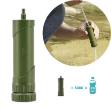 Tragbarer Wasserfilter-Strohhalm für Camping, Wandern, Filtert 4000 Liter Wasser, Überlebens-Wasserreiniger für Outdoor-Abenteuer