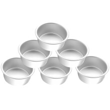 4 Inch Cake Pan,6 Piece Cake Pan Round Tier Baking Cake Pans Set for Baking Steaming,Baking Round Cake Pan