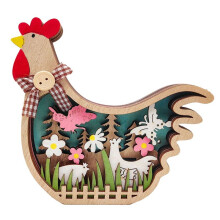 -Themen-Holz-Bastelarbeiten Bunte Holz-Bastelarbeiten Dekorationen Osterküken Holzdekorationen Holzfarbe