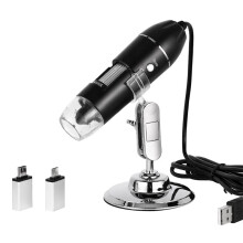 1600X USB Microscope 1080P HD Digital Soldering Microscope ,Adjustable Stand, for ,Windows,Linux for Coins Education