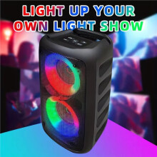 Karaoke Portable Wireless Speaker with Microphone Radio FM Subwoofer LED TWS Machine Speaker Sound Box