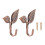 2 x Iron Leaf Shaped Curtain Tie backs Holders Wall Hooks Home Decor, Red Bronze 1