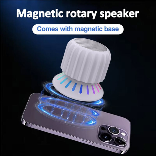 Magnetic Portable Wireless  Small Speaker with Multi-RGB Color Light 3D Support 2