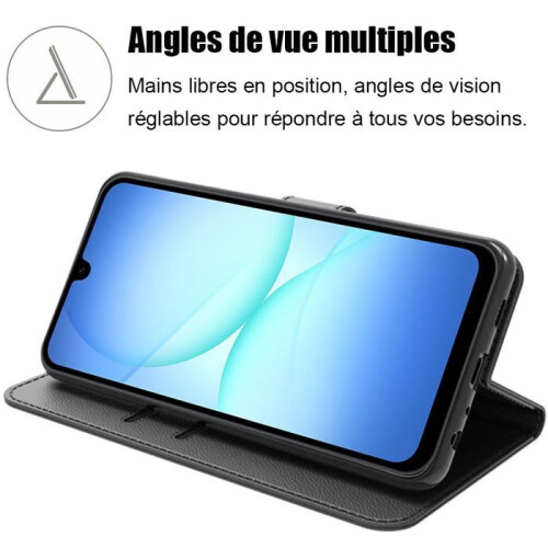 Θήκη Προστασίας για Samsung Galaxy A17 5G/4G με Πτυσσόμενο Καπάκι από Συνθετικό Δέρμα Μαύ 1