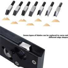 Chamfer Plane Handheld Wood Planer with Auxiliary Locator and 7 Blades for Quick  Trimming