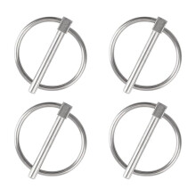Lynch Pin, 4PCS Dia 4.5mm 316 Stainless Steel Round Safety Pins Trailer Lock Pin Retaining Pins Lynch Pin Fasteners