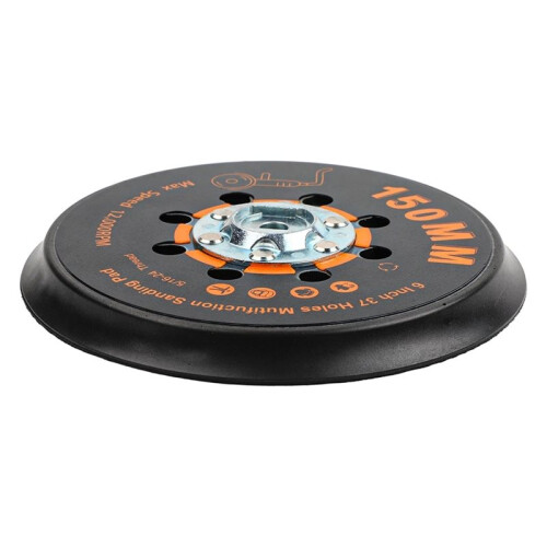 Base de Lixa de 6 Polegadas com 37 Furos (150 mm), para MAXXT, para Lixadeira e Polidora Orbital, Velocidade Máxima de 12.000 RPM 2