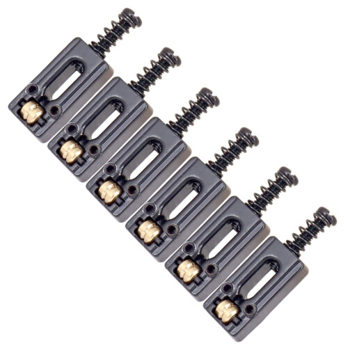 6 St Metallgitarrbro Sadelboll RullsträNg Tremolo Bridge-Sadlar för Elektriska Gitarrbytesdelar, Svart