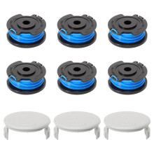 6pcs Lawn Mower Trimmer Coils with 3-Coil Caps 14443120 for LTR 18-30