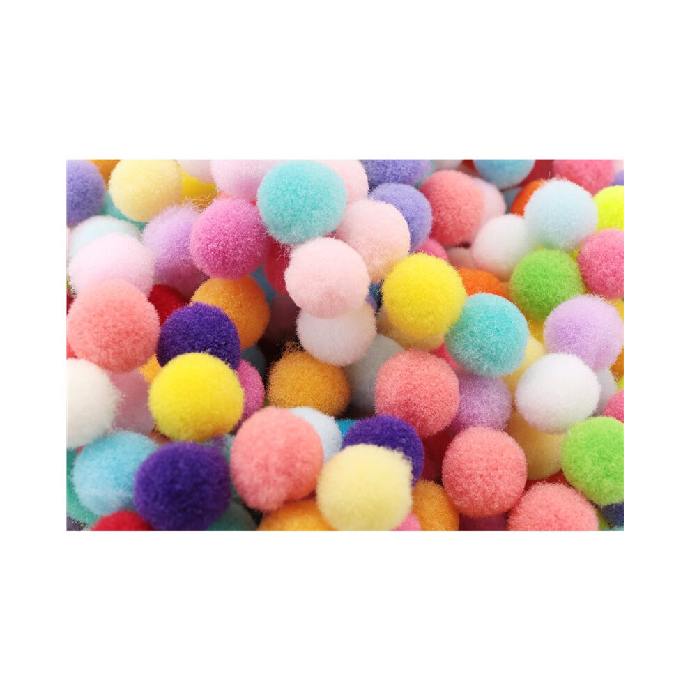 1000 Pcs 10Mm Mixed Color Soft Fluffy Pom Poms Pompoms For Kids Crafts 6033652633511