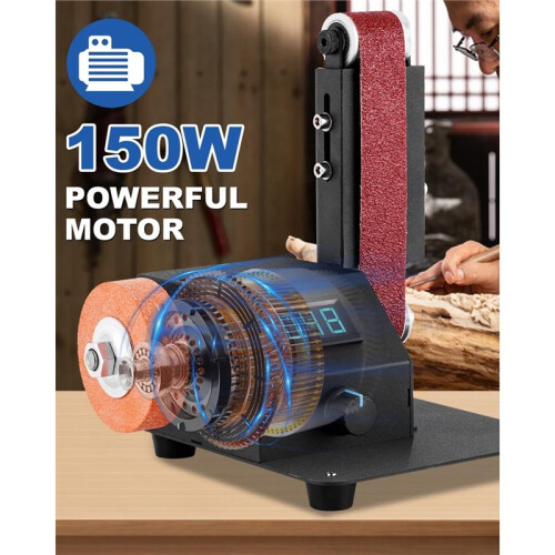 Belt Sander KnifeSharpener Belt Sander Variable Speed Electric Belt Grinder for MakingKnife EU Plug 2