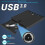 Unidade externa de DVD/CD, preta, com leitor de cartão SD/TF e porta USB, compatível com Windows 7, 8, 10, Vista, XP e Mac OS. 5