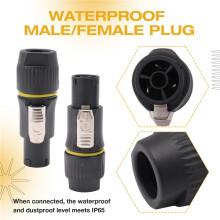10pcs 3Pins True Locking Connector Female Plug Jack NAC3FX-W NAC3MX-W PA66 Material IP65 Grade Waterproof