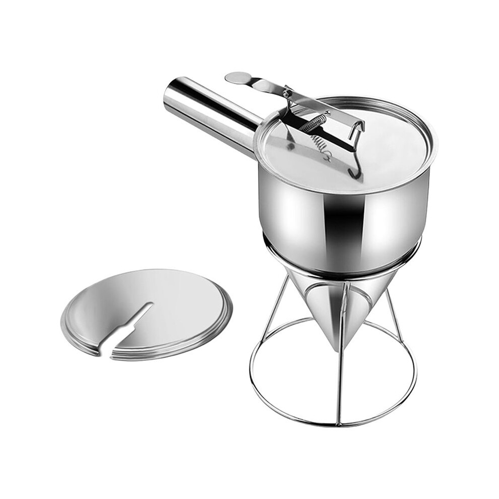 Practical Cone Funnel Stainless Steel Funnel For Takoyaki Accuracy Pouring Easy To Use Cooking Enthusiasts Tool 6033460425889