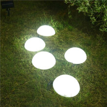 5-in-1-Solar-Wegeleuchten, Halbkugelförmige Gartenleuchten mit Erdspieß, Solar-Kuppelleuchten für Garten, Terrasse, Weg und Hof A