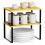 2 Pack Cabinet Shelf Organizers , Kitchen Counter Rack Shelves Riser, Stackable Expandable Spice Rack Wood 2