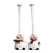 1 Pair of American Village Retro Top Hat Chef Plastic Decoration  Kitchen Restaurant Home Decoration Cafe