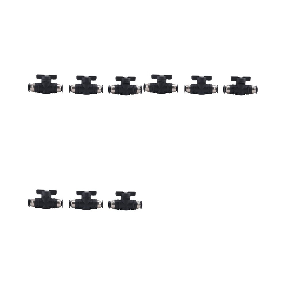 8Mm Push Connect Valve Valve 8Mm Air Flow Control Valve Quick Connect Valve Tube Fittings 9 Pack 6033793828463