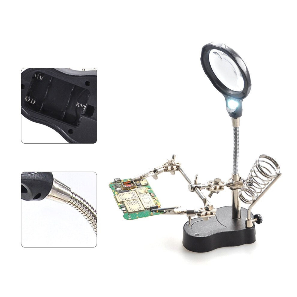 Magnifying Soldering Lamp with Clips